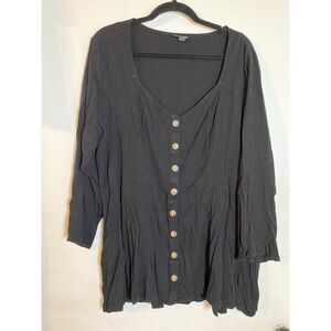Torrid size 3x black blouse with buttons